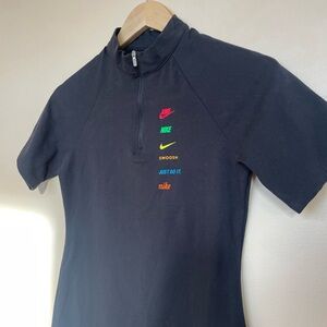 Nike Black Dress with Multicolor Logo
